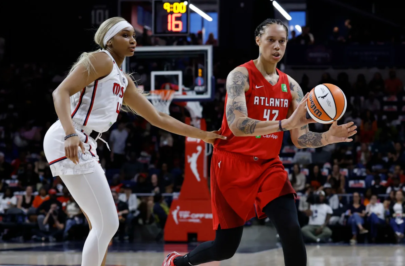 Atlanta Dream center Brittney Griner in her debut game.Geoff Burke-Imagn Images